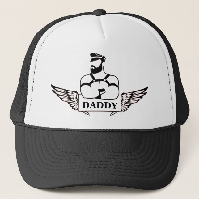 Biker - Casquette de balle papa en cuir (Devant)