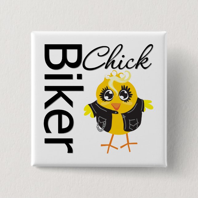 Biker Chick Button (Vorderseite)