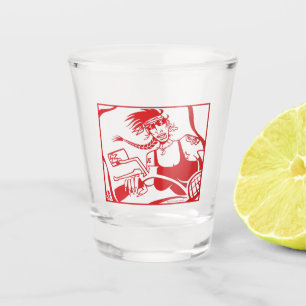 Biker-Chick-Rotschussglas Schnapsglas