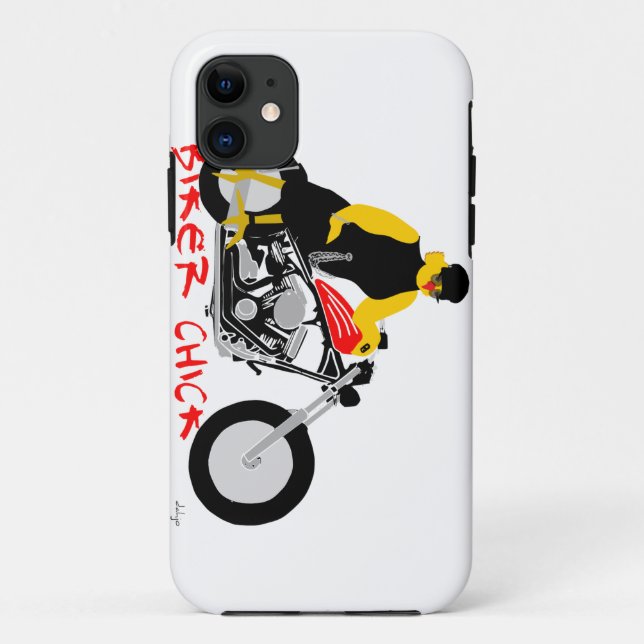 BIKER CHICK sitzt auf ihrem Motorrad Case-Mate iPhone Hülle (Rückseite)