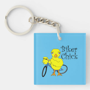 Biker Chick Text Schlüsselanhänger