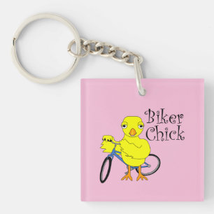 Biker Chick Text Schlüsselanhänger
