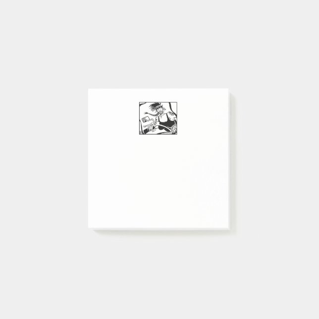 Biker Chick White Note Pads Post-it Klebezettel (Vorderseite)