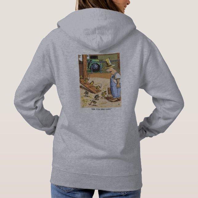 Biker Chicks Frauen graues gekröntes Sweatshirt (Rückseite)