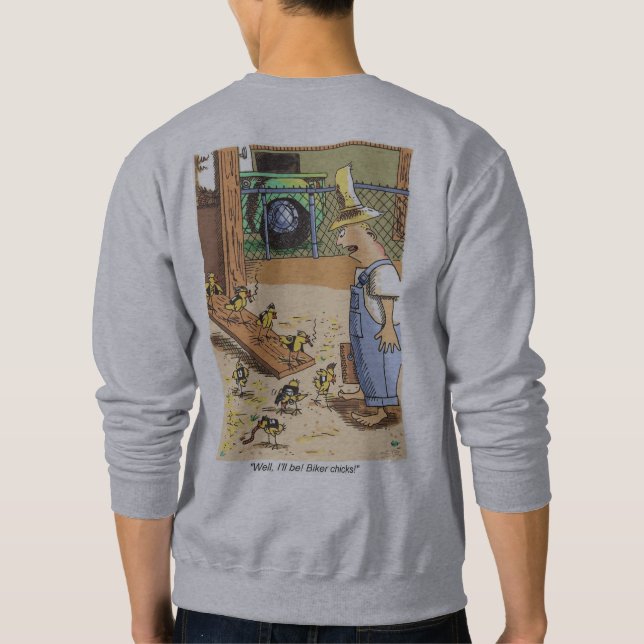 Biker Chicks graues Sweatshirt zurück (Rückseite)