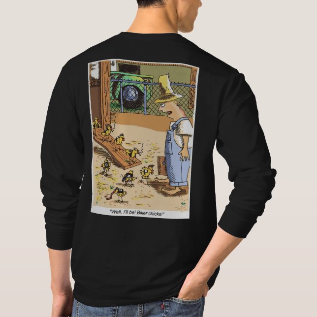 Biker Chicks schwarz langärmeliges Shirt hinten (Rückseite)