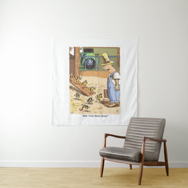 Biker-Chicks-Wandteppiche Wandteppich (Beispiel)