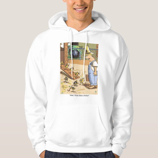 Biker Chicks, weißes gekratztes Sweatshirt (Vorderseite)