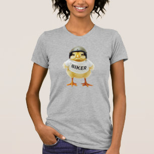 Biker-Chips vereinigen lustige Motorradfahrerin T-Shirt