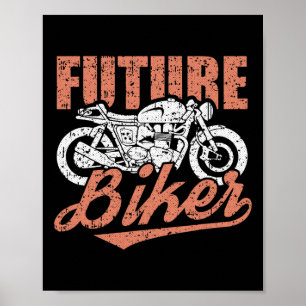 Biker Clic Motorrad Cool Motorradfahrer Poster