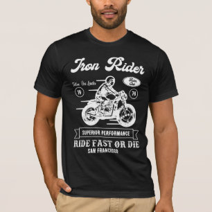 Biker Club Style Iron Rider T-Shirt