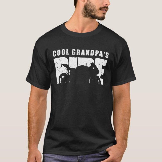 Biker Cool Grandpas Ride Motorcycles T-Shirt (Vorderseite)