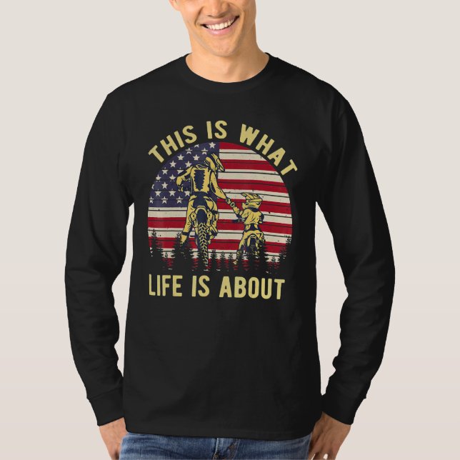 Biker Das ist, was das Leben ist über American Ret T-Shirt (Vorderseite)