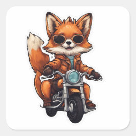 Biker Fox Sticker