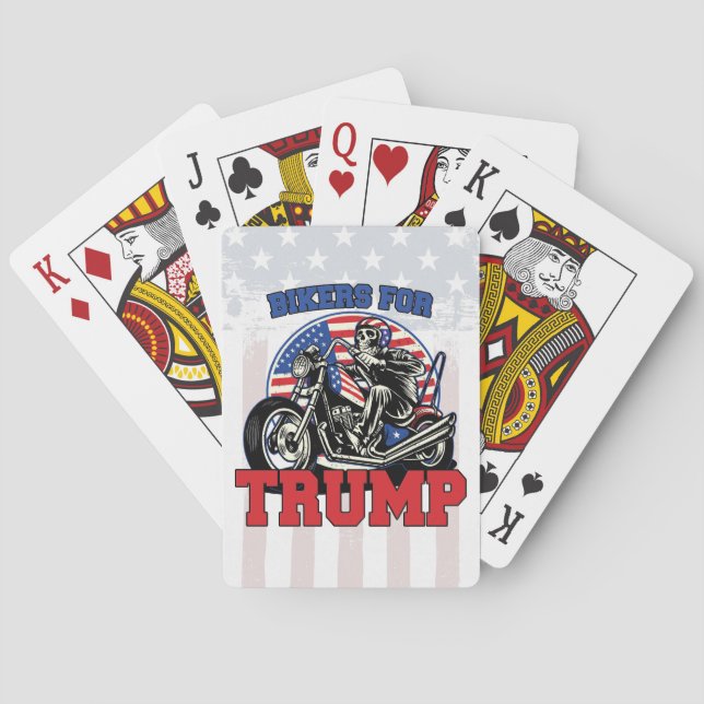 Biker für TRUMP Patriotic Präsident Motorrad Spielkarten (Rückseite)