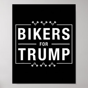 Biker Für Trump Republikaner Konservativer Motorra Poster