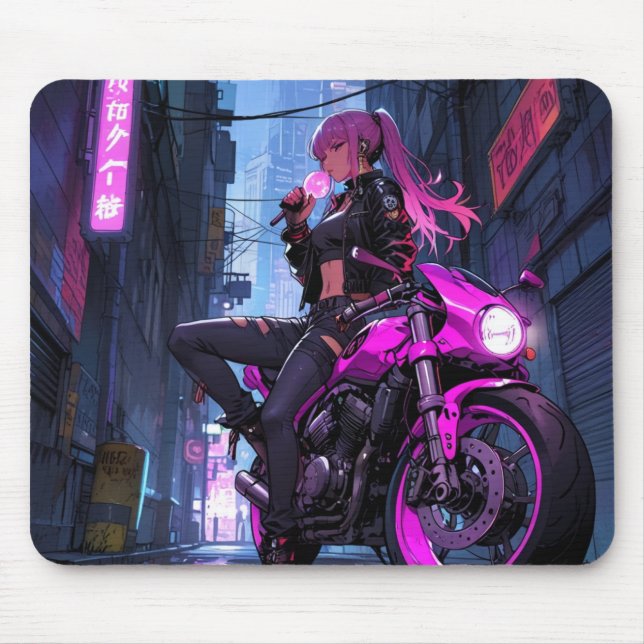 Biker Girl Mousepad (Vorne)