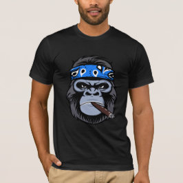Biker Gorilla rauchen Zigarrenart T-Shirt