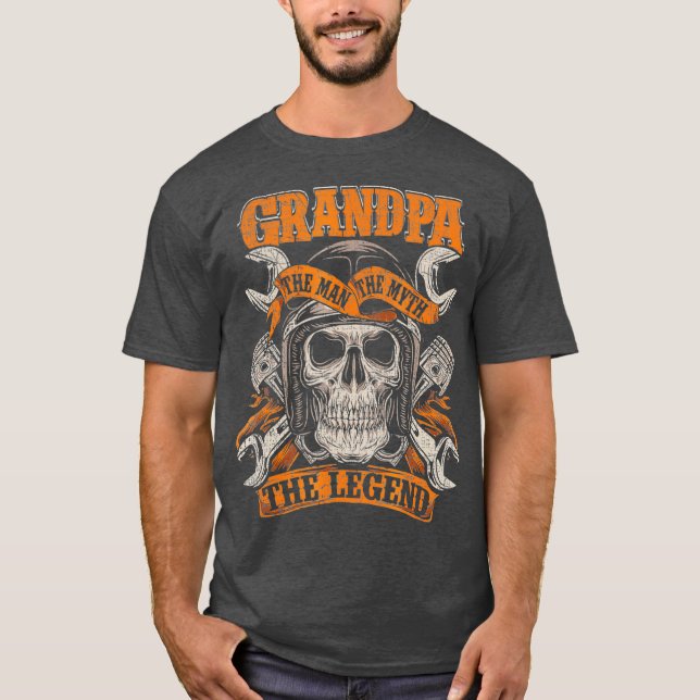 Biker Großvater Der Mann, der Mythos, die Legende T-Shirt (Vorderseite)