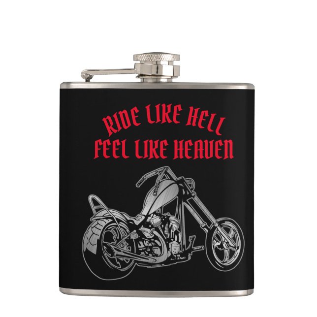 Biker Heaven Flachmann (Vorderseite)