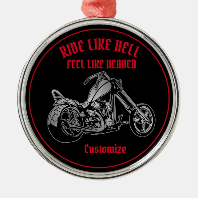Biker Heaven Metal Ornament (Vorne)