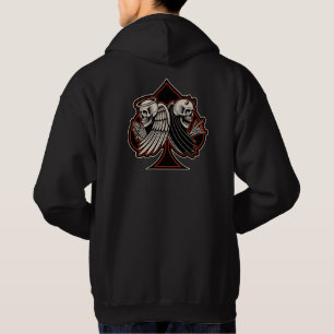 Biker Heiliger oder Sünder Ass der Pik Old School Hoodie