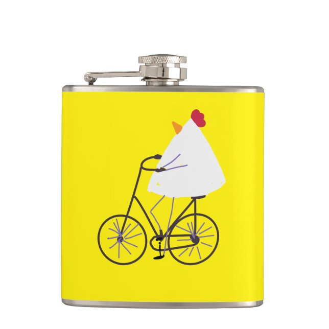 Biker-Huhn Flachmann (Vorderseite)