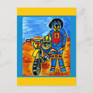 Biker Joanne Postkarte
