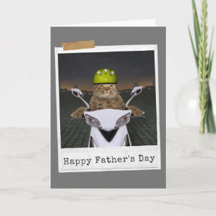 Biker Katze Alles Gute zum Vatertag Karte