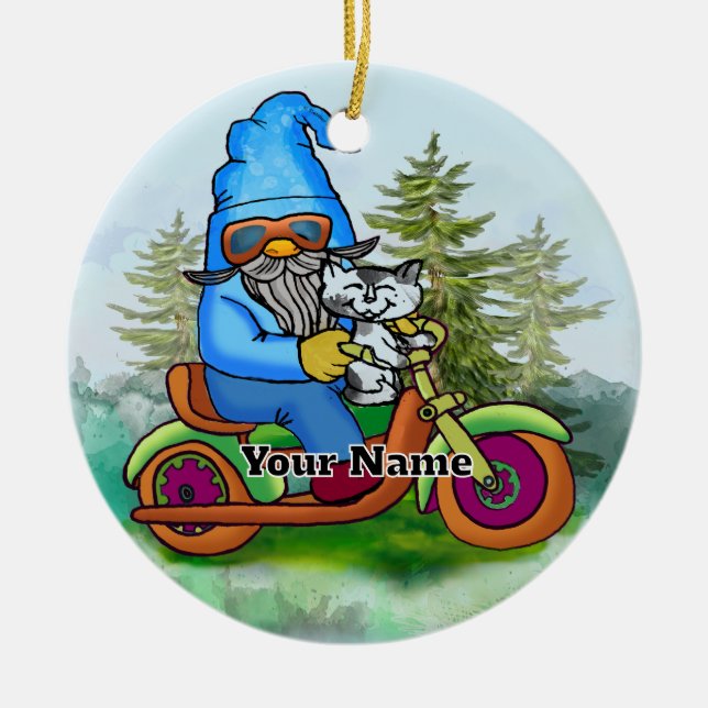 Biker Keramik Ornament (Vorne)