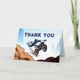 Biker Kid Dirt Stunt Bike Geburtstag Danke Karte