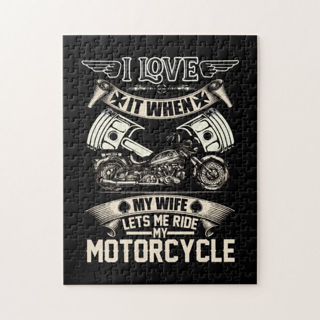 Biker Life USA Männer ich Liebe es, wenn meine Ehe (Vertikal)