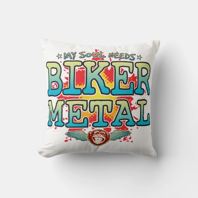 Biker Metal Soul Kissen (Vorderseite)
