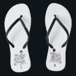 Biker Motorbike   Sidecar Wedding Flip Flops<br><div class="desc">Motorrad   Sidecar Hochzeitskippen Flops. Ideal für ein Motorrad-Thema Spaß lässige Hochzeit oder zum Tragen auf Ihre Flitterwochen.</div>