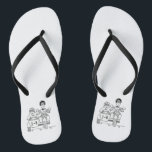 Biker Motorbike   Sidecar Wedding Flip Flops<br><div class="desc">Motorrad   Sidecar Hochzeitskippen Flops. Ideal für ein Motorrad-Thema Spaß lässige Hochzeit oder zum Tragen auf Ihre Flitterwochen.</div>