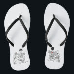 Biker Motorbike   Sidecar Wedding Flip Flops<br><div class="desc">Motorrad   Sidecar Hochzeitskippen Flops. Ideal für ein Motorrad-Thema Spaß lässige Hochzeit oder zum Tragen auf Ihre Flitterwochen.</div>