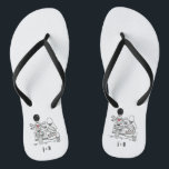 Biker Motorbike   Sidecar Wedding Flip Flops<br><div class="desc">Motorrad   Sidecar Hochzeitskippen Flops. Ideal für ein Motorrad-Thema Spaß lässige Hochzeit oder zum Tragen auf Ihre Flitterwochen.</div>