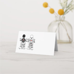 Biker-Motorrad-Hochzeit Platzkarte