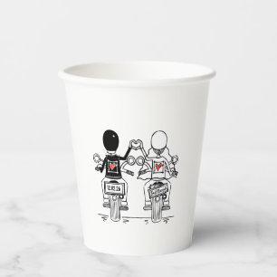 Biker-Motorrad-Hochzeitsfeier Pappbecher