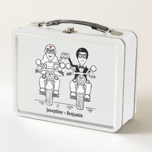 Biker-Motorrad-Hochzeitsgeschenk Metall Brotdose
