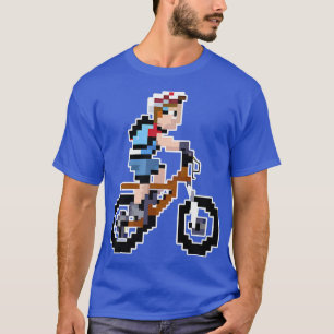 Biker Mountainbiker Pixel Art Retro Gaming Style T-Shirt