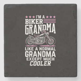 Biker Oma - Motorrad Oma Biker Oma Steinuntersetzer