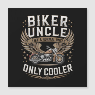 Biker Onkel Motorrad Vatertag Magnetkarte