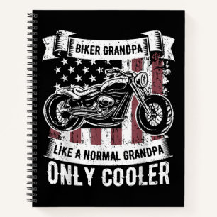Biker Opa fährt Motorräder Motorradliebhaber R Notizbuch