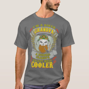 Biker Opa Skull Beard Pipe T-Shirt