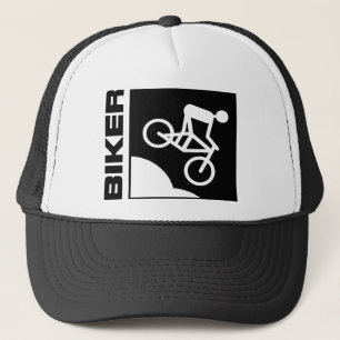 biker radfahrer bike mtb mountainbike downhill truckerkappe