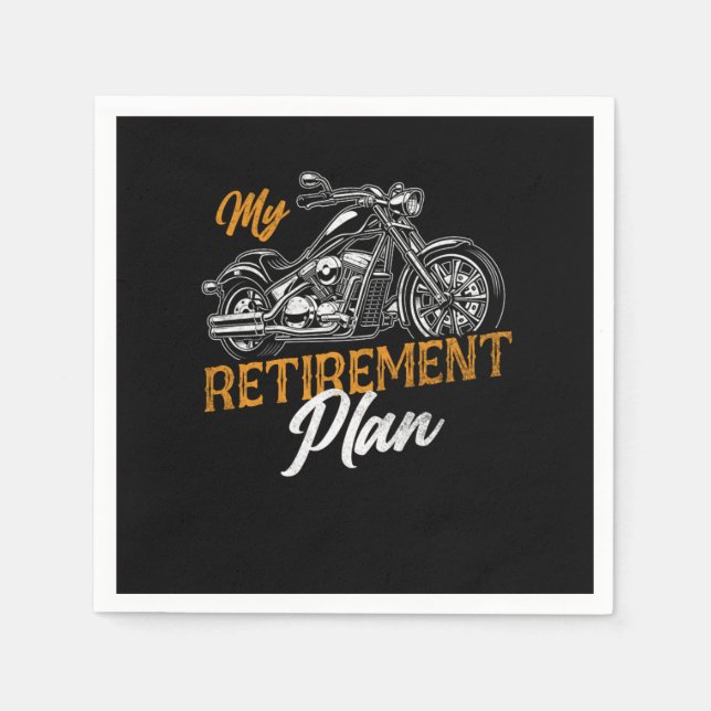 Biker Retrovintage My Retirement Plan Grandpa Serviette (Vorderseite)