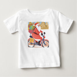 Biker Santa Claus Baby T-shirt