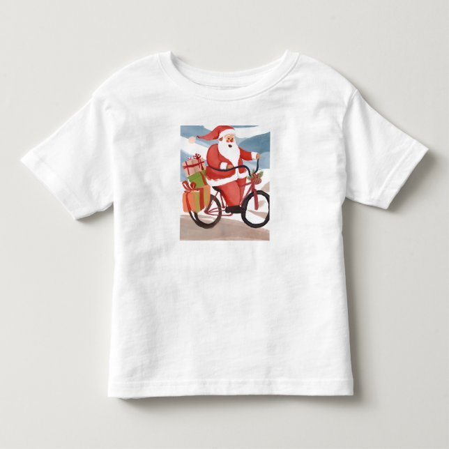 Biker Santa Claus Kleinkind T-shirt (Vorderseite)