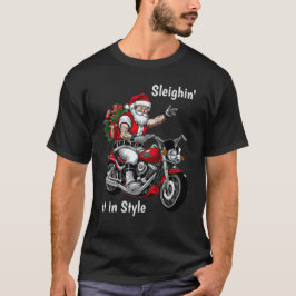 Biker Santa Claus T-Shirt